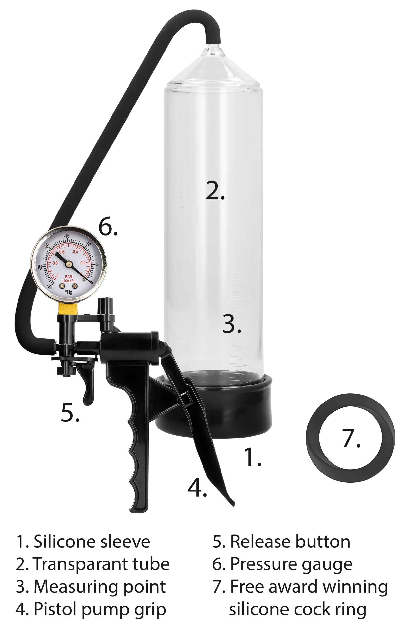 pompe à pénis Beginner avec Contrôleur 21 x 5.5cm – Image 10