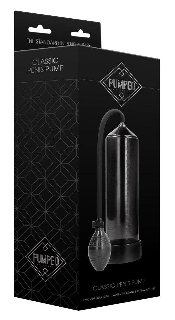Pompe à pénis Classic 20 x 6cm noir – Image 2