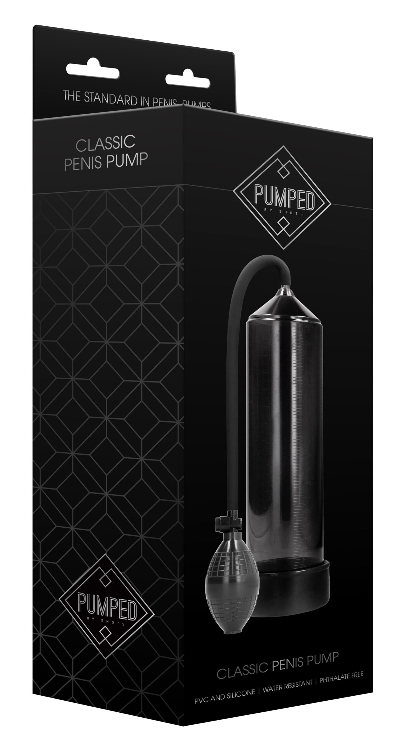 Pompe à pénis Classic 20 x 6cm noir – Image 2