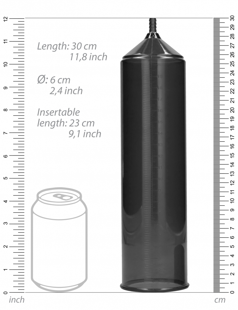 Pompe à pénis Deluxe Beginner 23 x 5.5cm Noire – Image 4