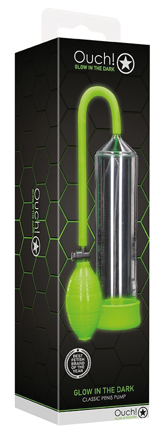 Pompe à pénis phosphorescente Glow Pump 20 x 5.5cm – Image 2