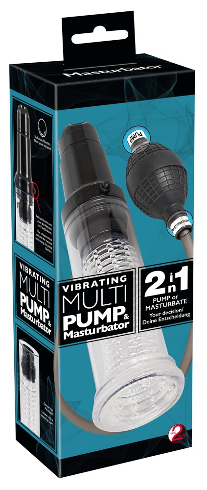 Pompe à pénis vibrante Multipump 16.5 x 4.5cm – Image 2