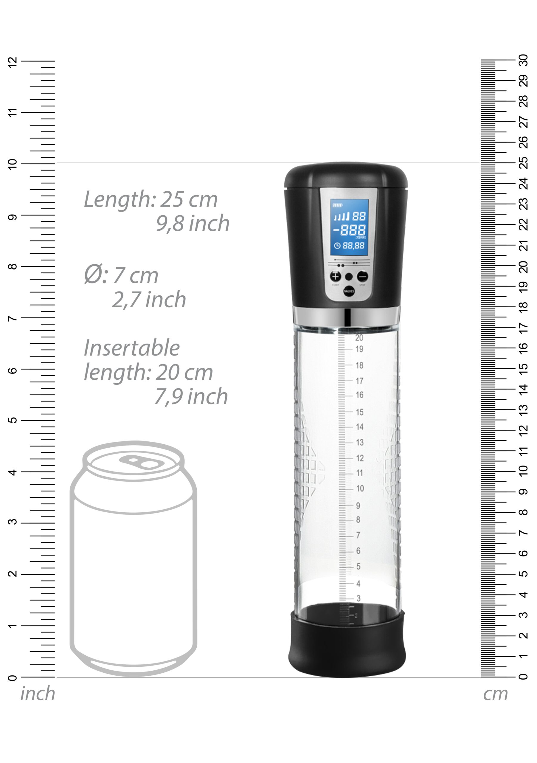 Pompe automatique pour pénis avec écran LCD 20 x 6cm – Image 5