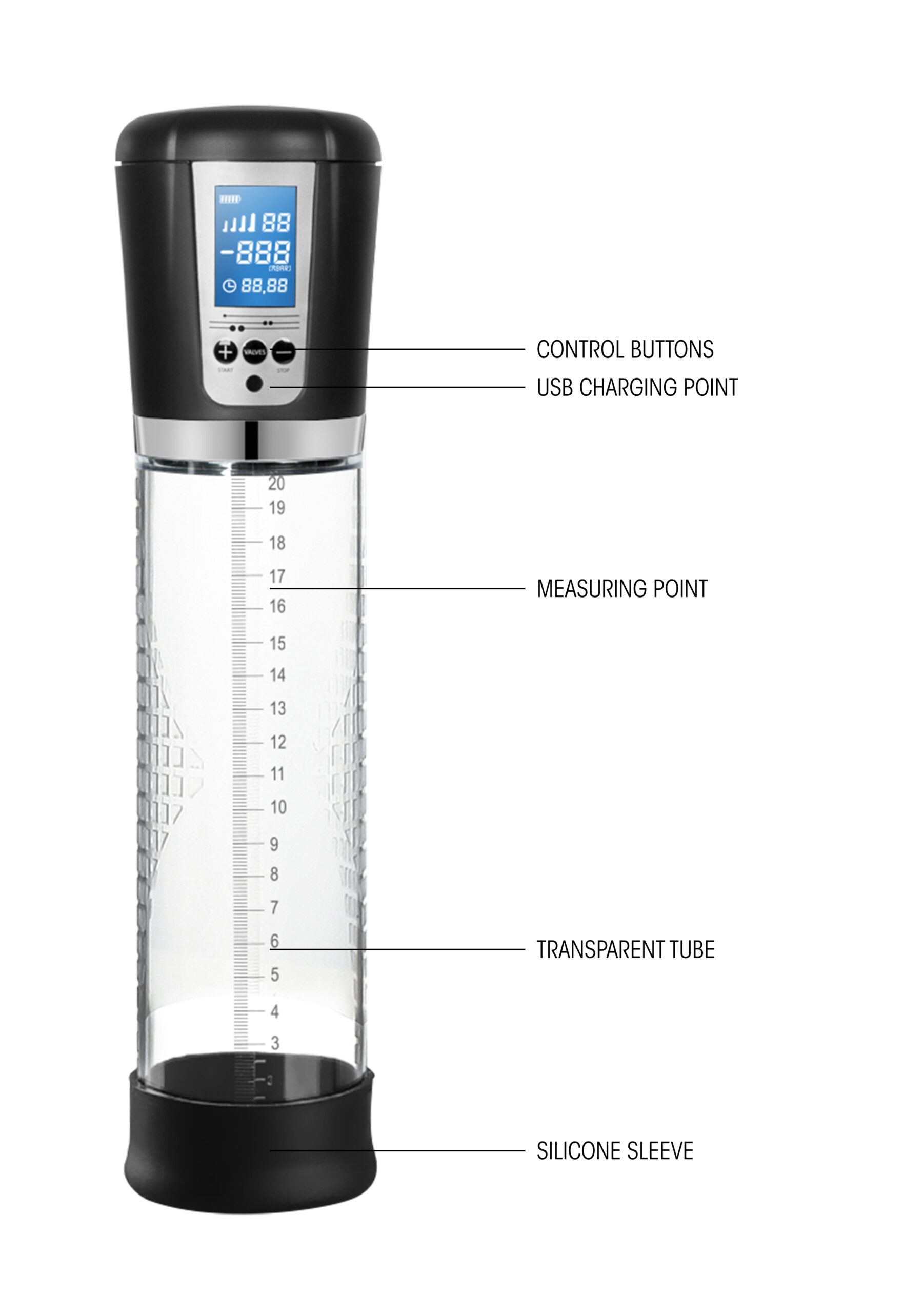 Pompe automatique pour pénis avec écran LCD 20 x 6cm – Image 7