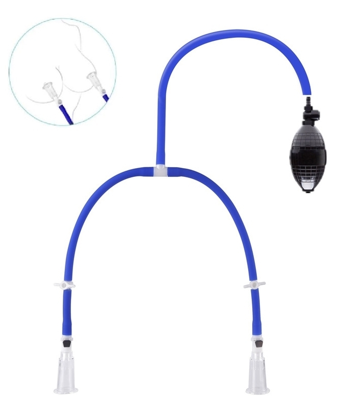 Pompes pour tétons LuvPump Double Cup Bleu – Image 2