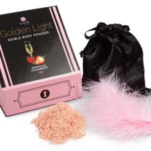 Poudre corporelle comestible Golden Light Vin pétillant à la Fraise 40g