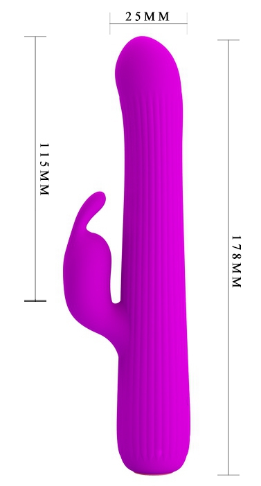 Rabbit à rotation Julian Pretty Love 12 x 2.5 cm Violet – Image 6