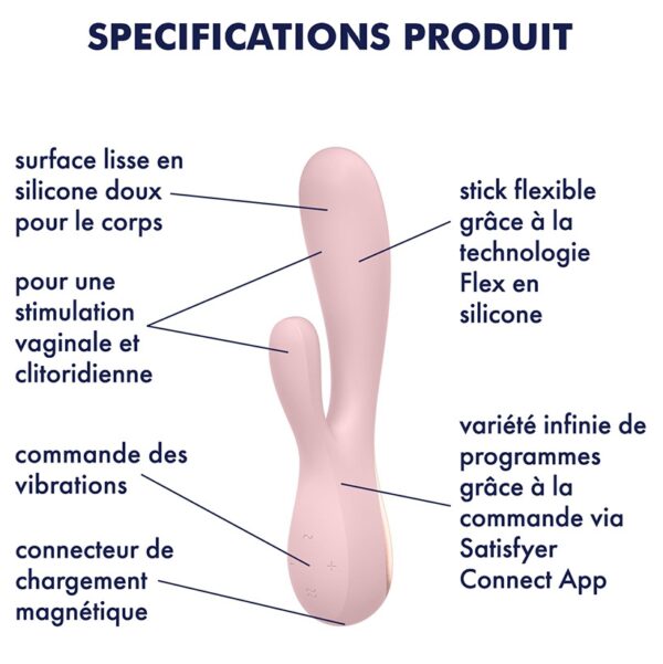 Rabbit connecté Mono Flex Mauve – Image 4