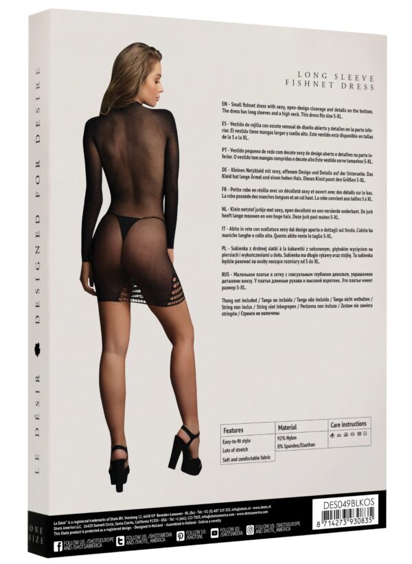 Robe manches longues Myrajane - Noir – Image 4