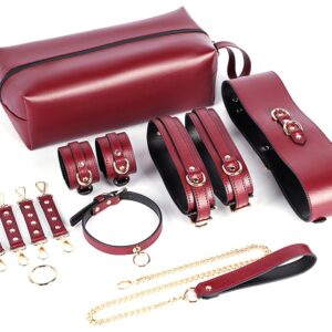 Set BDSM 6 pièces Rouge foncé