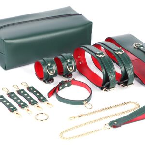 Set BDSM 6 Pièces Vert-Rouge