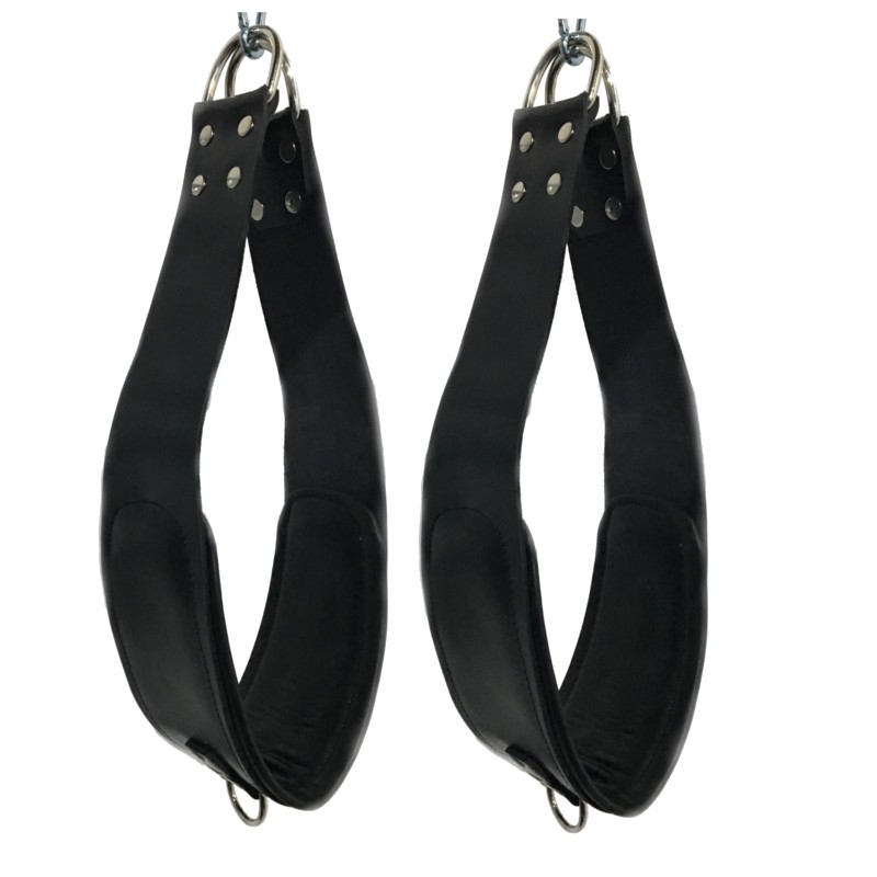 set de 2 Supports pieds en cuir pour sling + 2 mousquetons - 60cm - The Red – Image 5