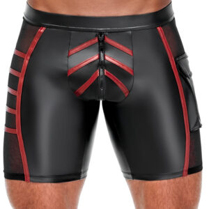 Short avec zip Ormeto Noir-Rouge