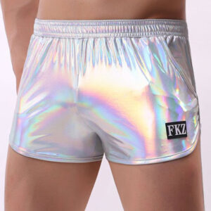 Short brillant Fakiz Gris argenté