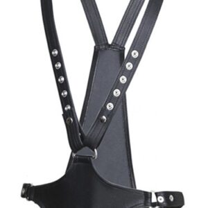 Singlet Open Rompers Simili Noir