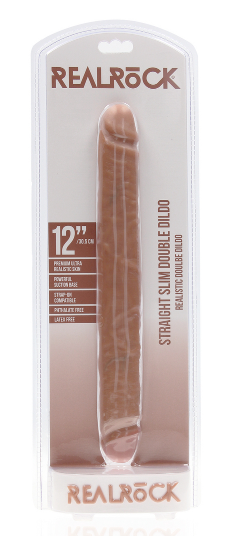 Double Gode Straight Slim 30.5 x 3.5cm Marron – Image 2