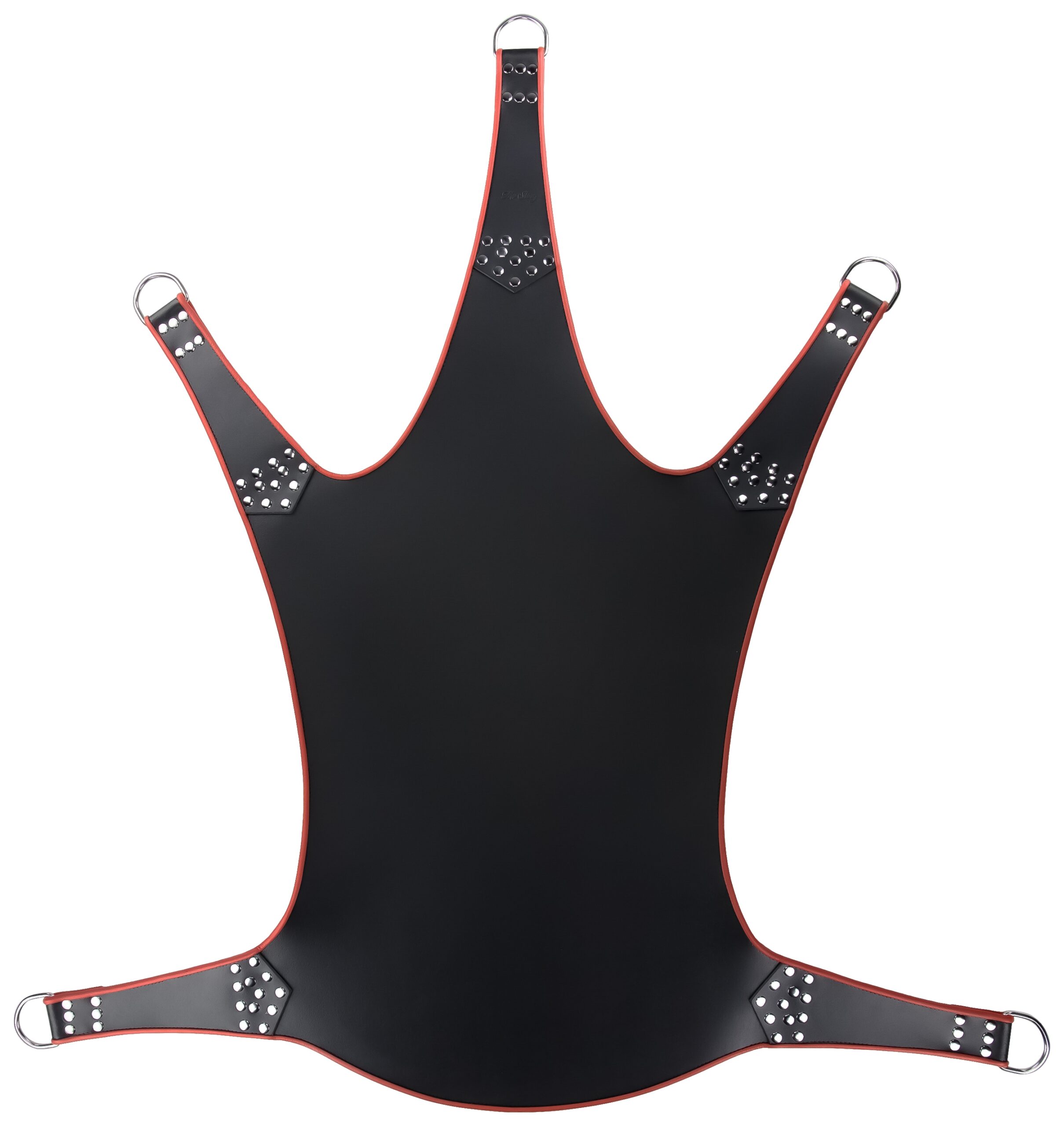Sling en cuir 5 Points Noir-Rouge – Image 2