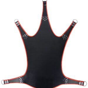 Sling en cuir 5 Points Noir-Rouge