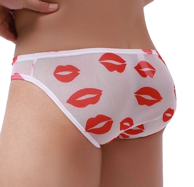 Slip sexy Kiss Lips Blanc – Image 2