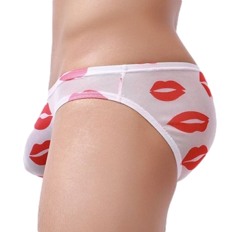 Slip sexy Kiss Lips Blanc – Image 3