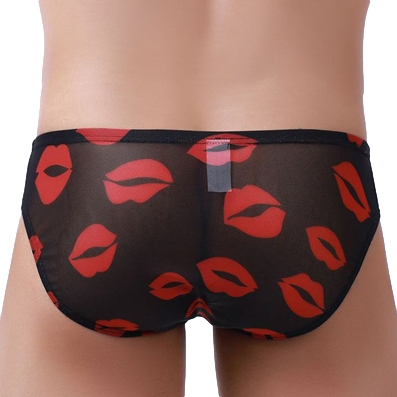 Slip sexy Kiss Lips Noir – Image 2