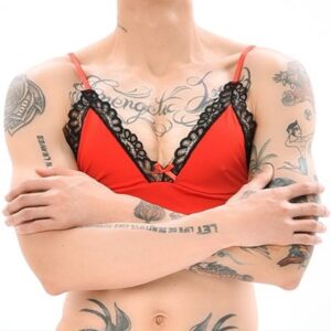 Soutien-Gorge Lace Border Rouge-Noir