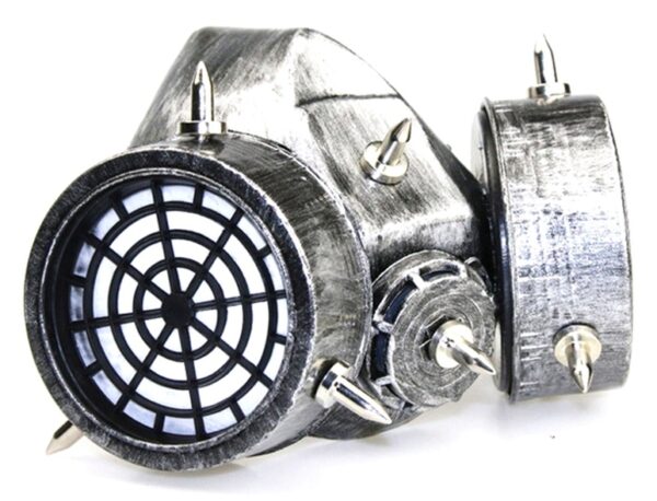 Masque à gaz et lunettes Rivets Silver Argenté – Image 6