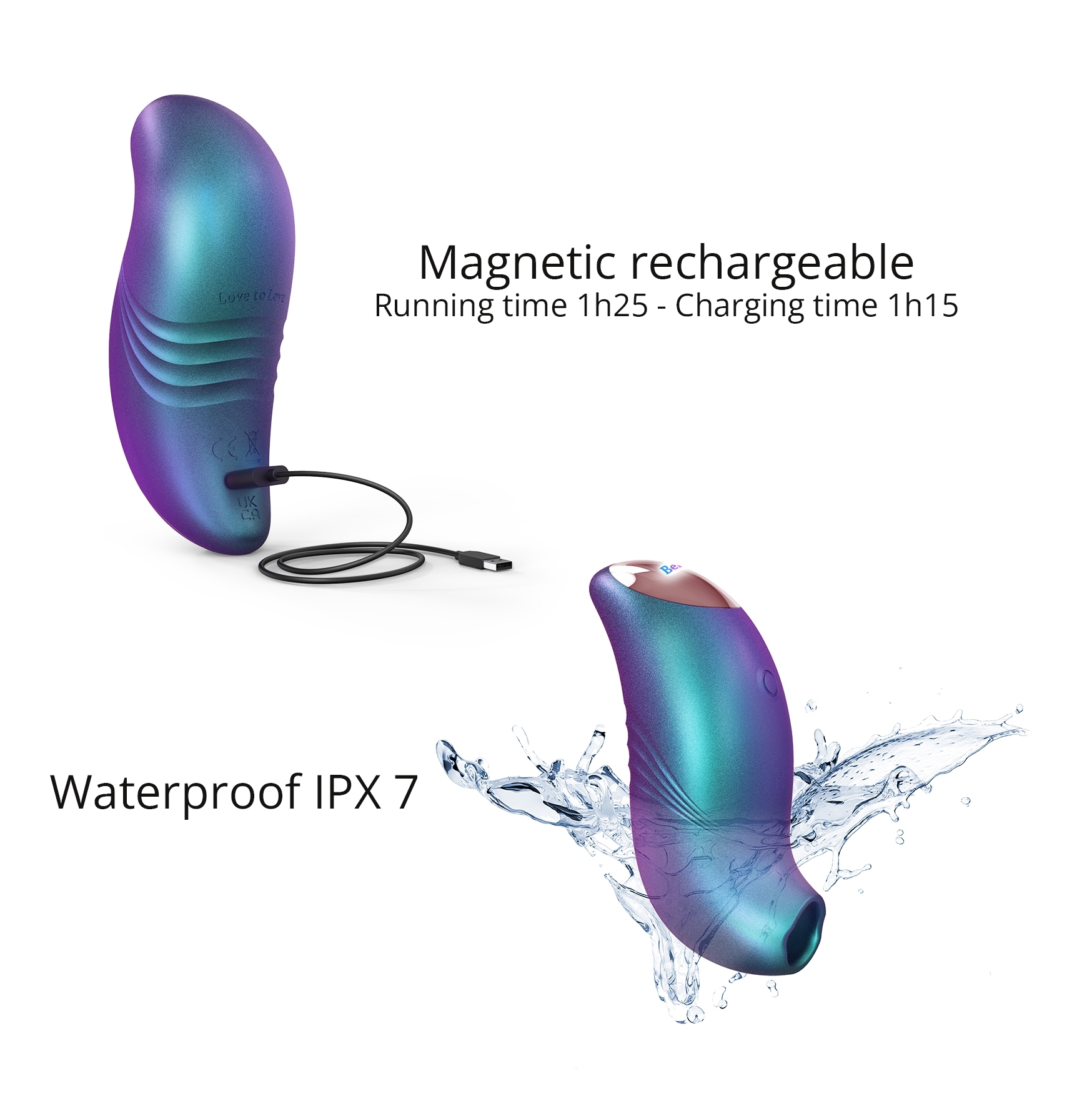 Stimulateur de clitoris Believer Love to Love Bleu – Image 3