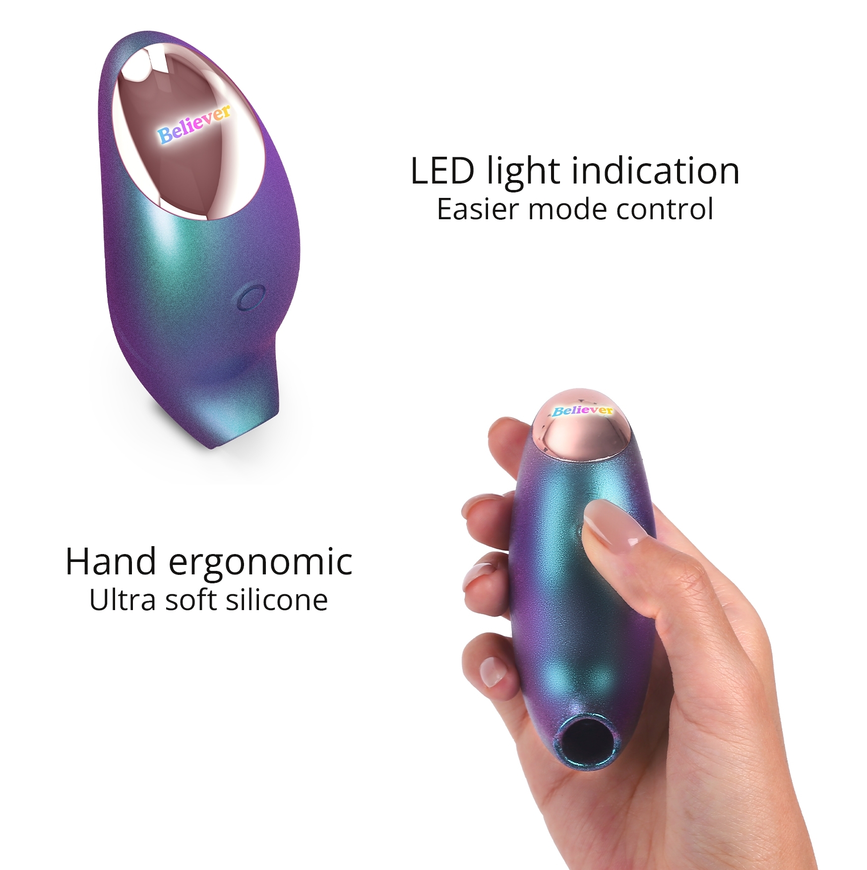 Stimulateur de clitoris Believer Love to Love Bleu – Image 4