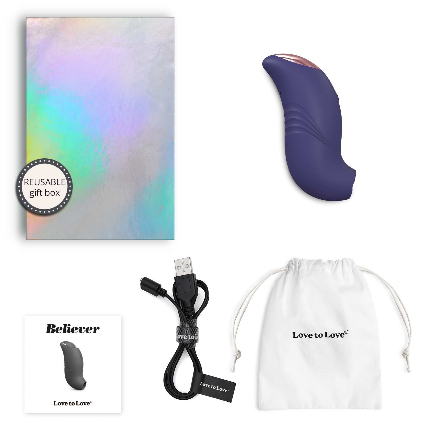 Stimulateur de clitoris Believer Love to Love Indigo – Image 2
