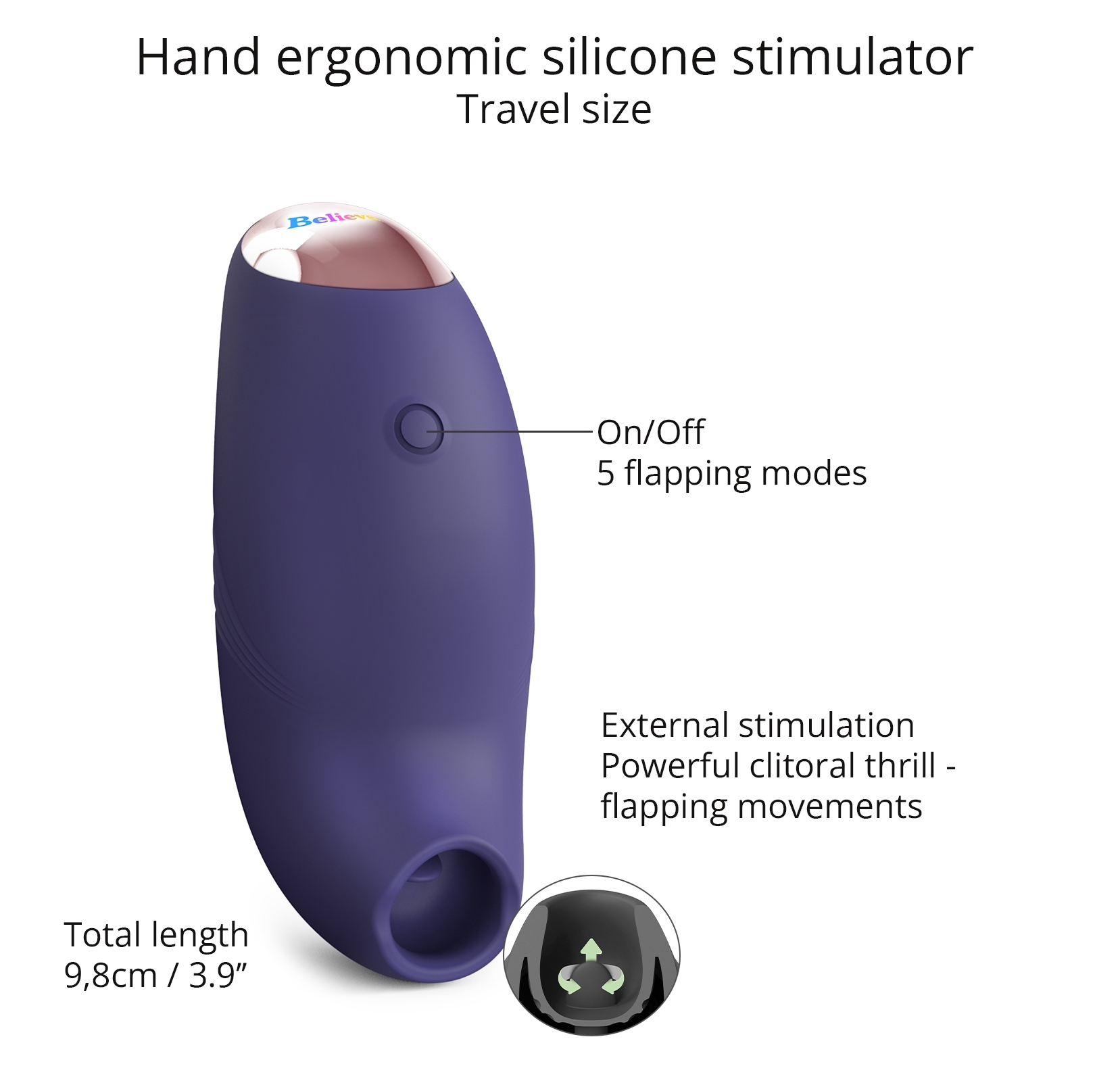 Stimulateur de clitoris Believer Love to Love Indigo – Image 5
