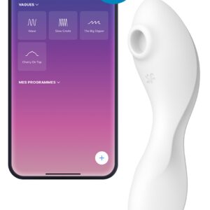 Stimulateur de clitoris connecté Curvy trinity 5+ Satisfyer Blanc