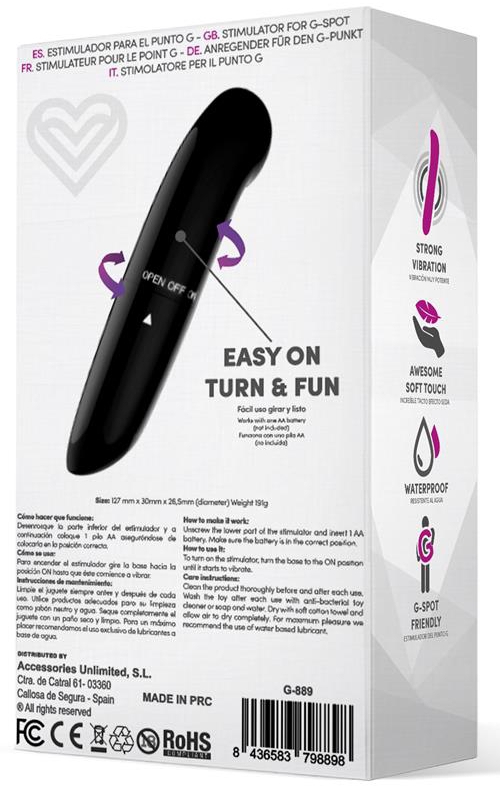 Stimulateur de clitoris Denzel 13 x 2.8cm Noir – Image 4