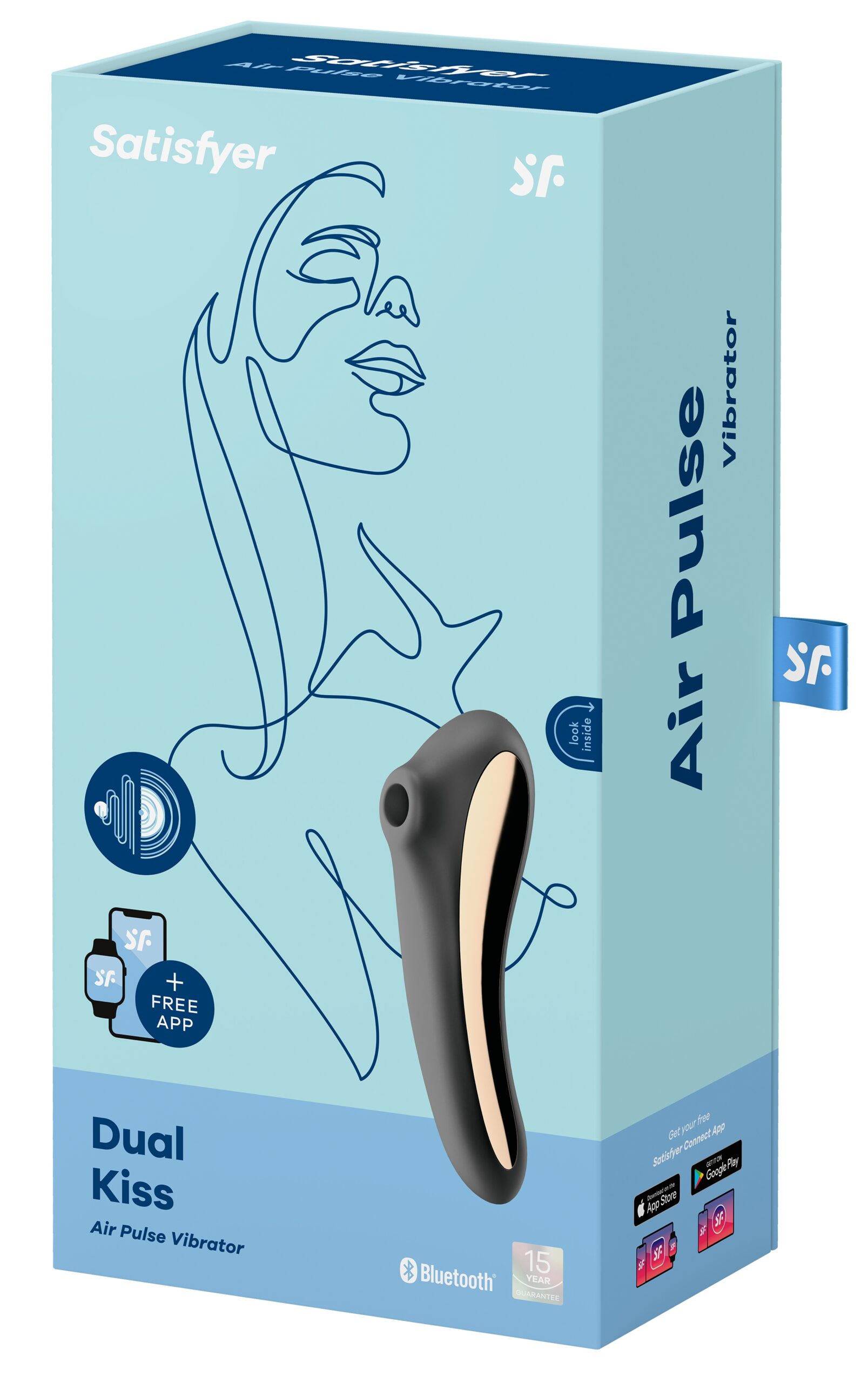 Stimulateur de clitoris Dual Kiss Satisfyer Noir – Image 2