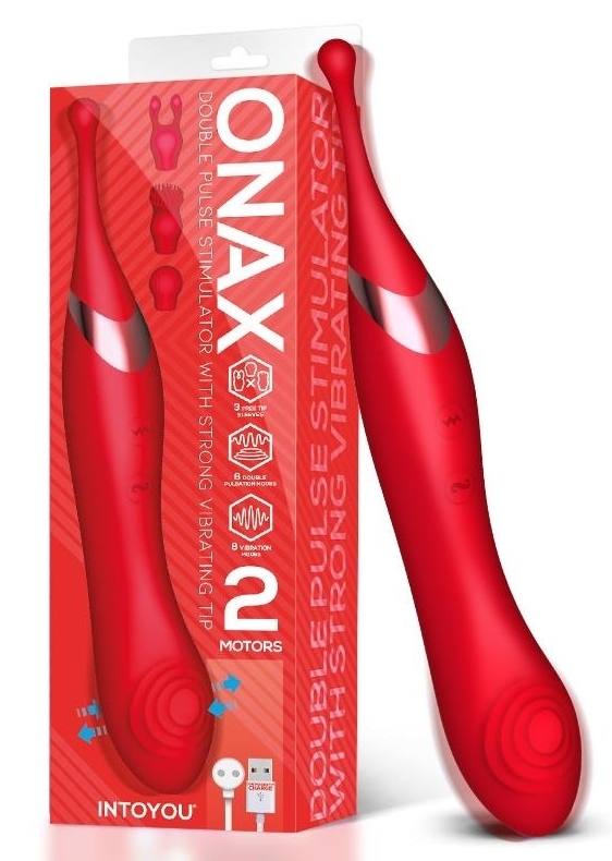 Stimulateur de clitoris Onax Double Pulse Rouge – Image 2