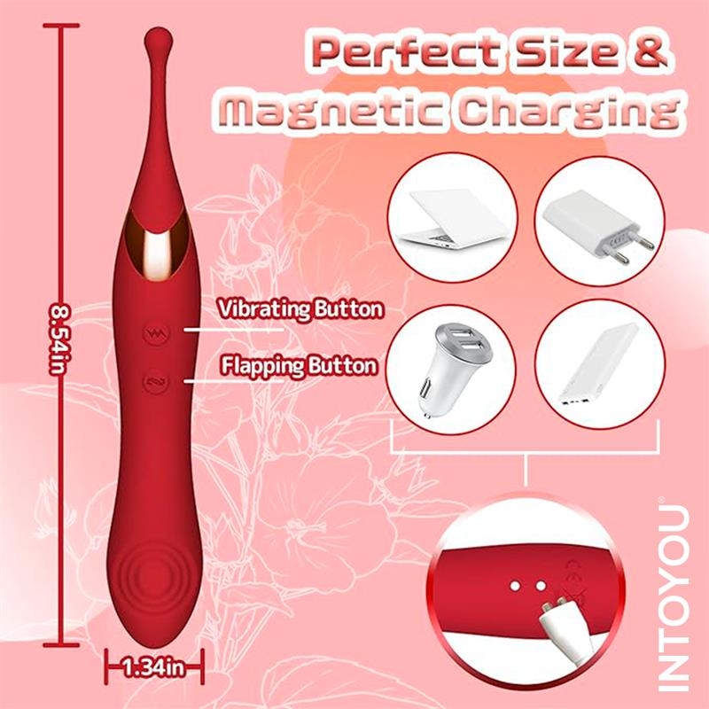 Stimulateur de clitoris Onax Double Pulse Rouge – Image 14
