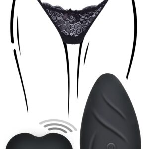 Stimulateur de clitoris télécommandé Panty Angel Noir