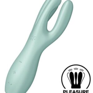 Stimulateur de clitoris Threesome Satisfyer 14cm Vert