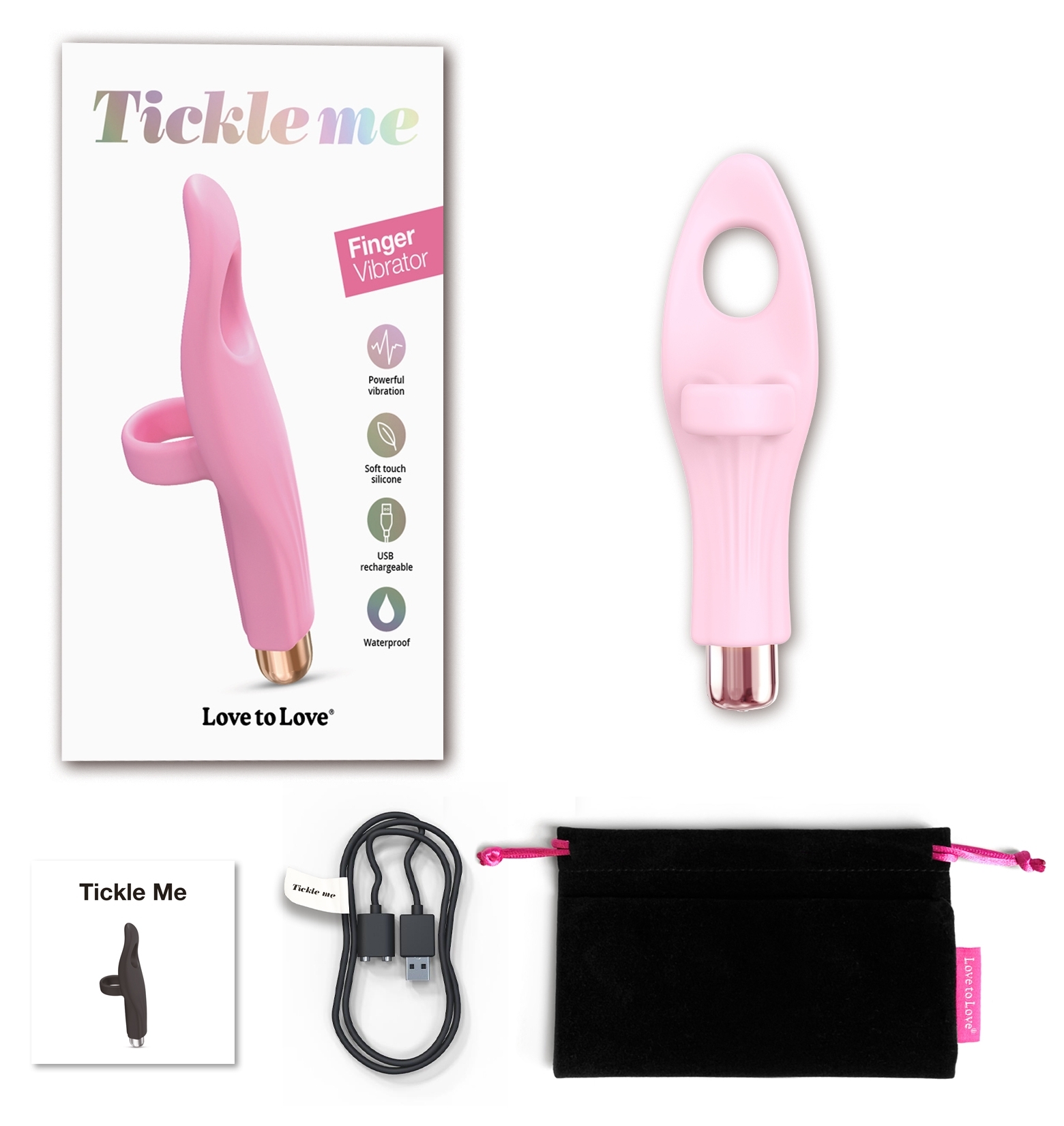 Stimulateur de clitoris Tickle Me Love to Love Rose – Image 2