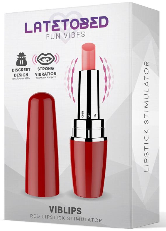 Stimulateur de clitoris Viblips 9.5 x 2.5cm Rouge – Image 2