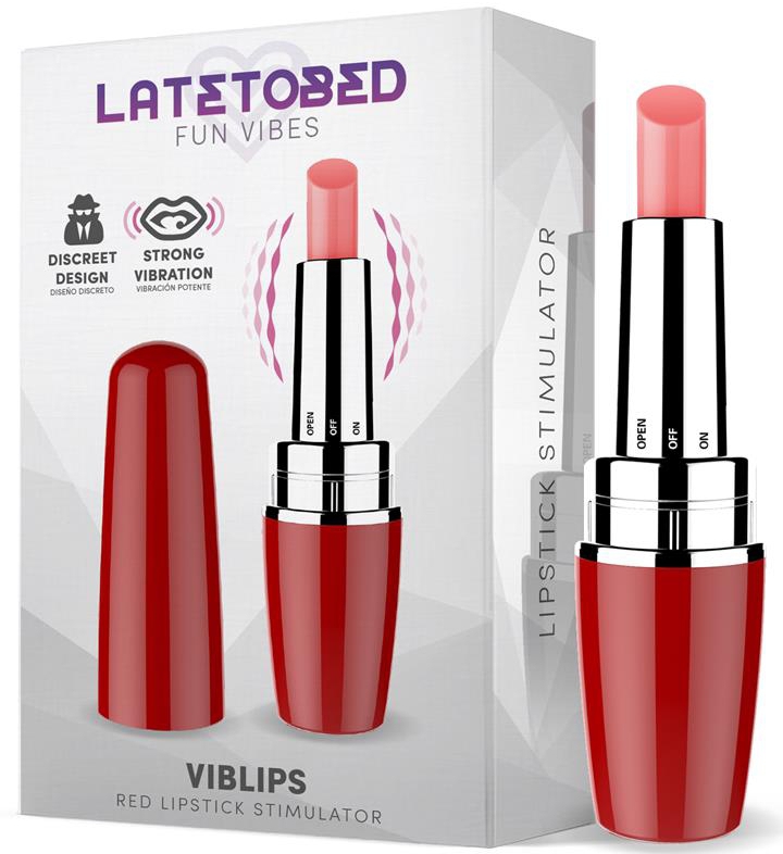 Stimulateur de clitoris Viblips 9.5 x 2.5cm Rouge – Image 3