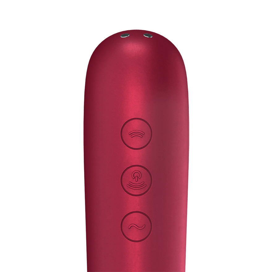 Stimulateur de clitoris + Vibromasseur Dual Love Rouge – Image 7