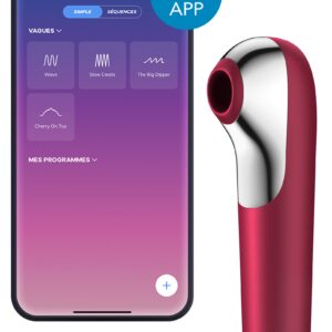 Stimulateur de clitoris + Vibromasseur Dual Love Rouge
