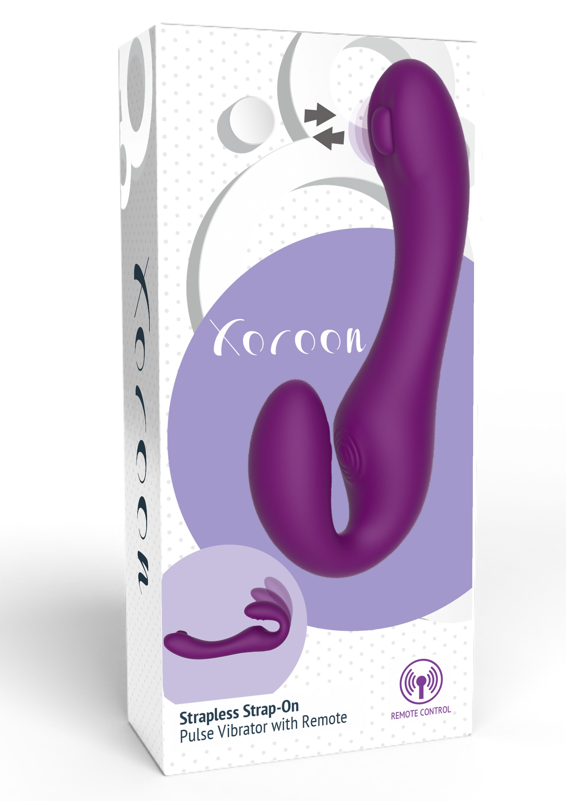 Stimulateur de point G Strapless Strap-On 13 x 3.5cm Violet – Image 2