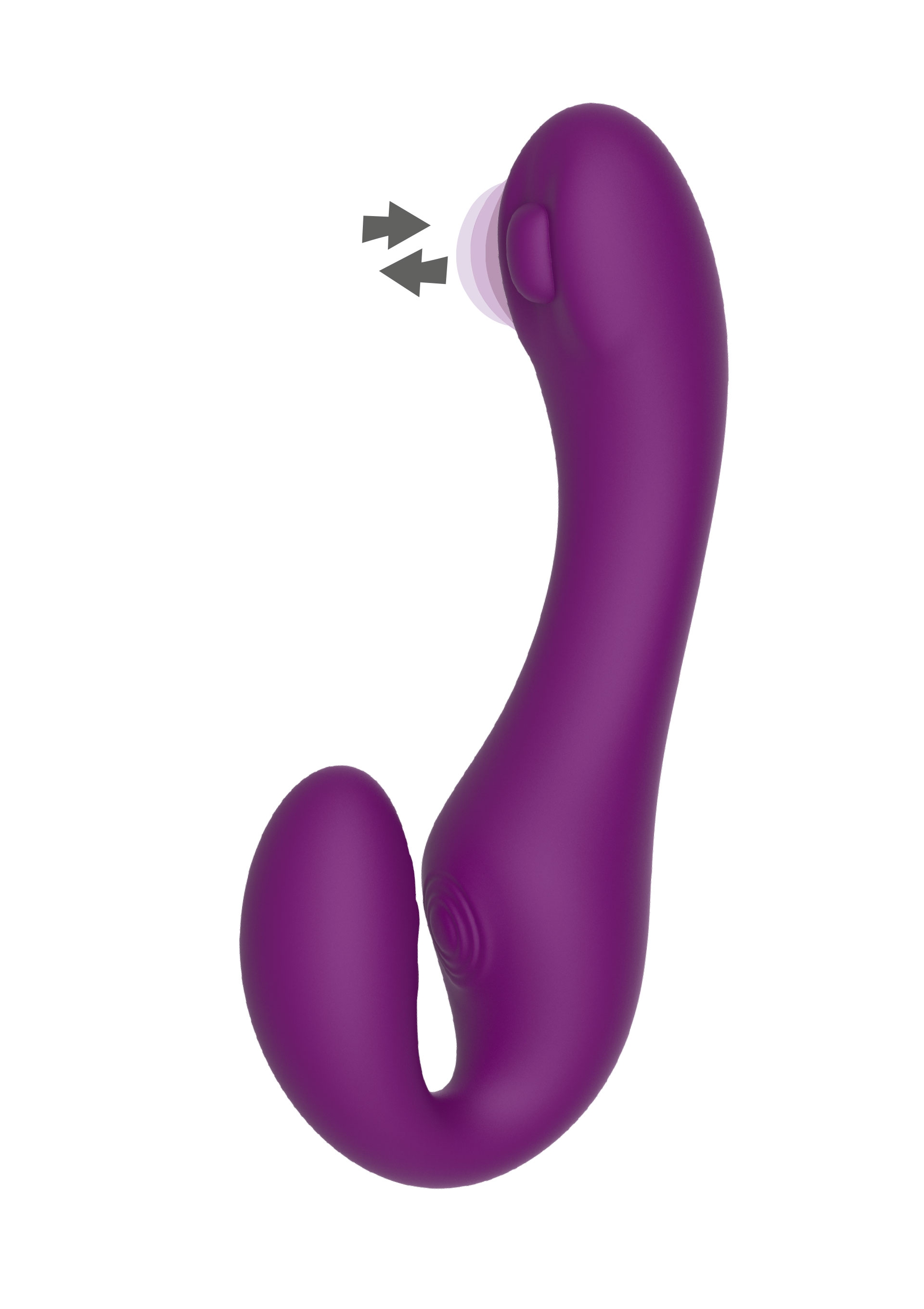 Stimulateur de point G Strapless Strap-On 13 x 3.5cm Violet – Image 3
