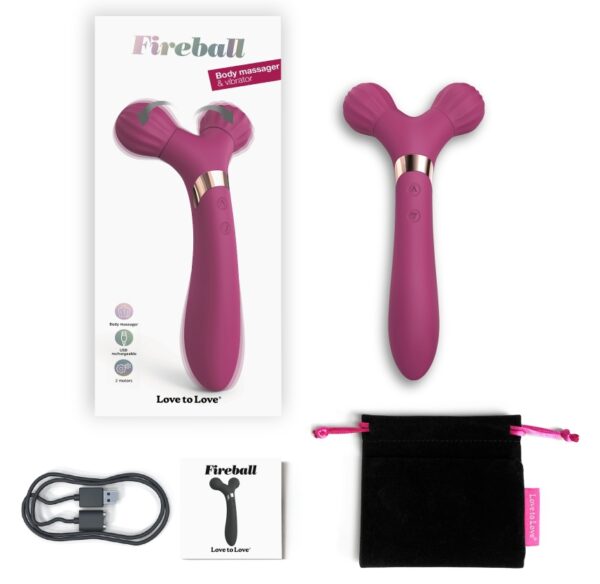 Stimulateur Double Fonction Fireball Love To Love Rose – Image 2