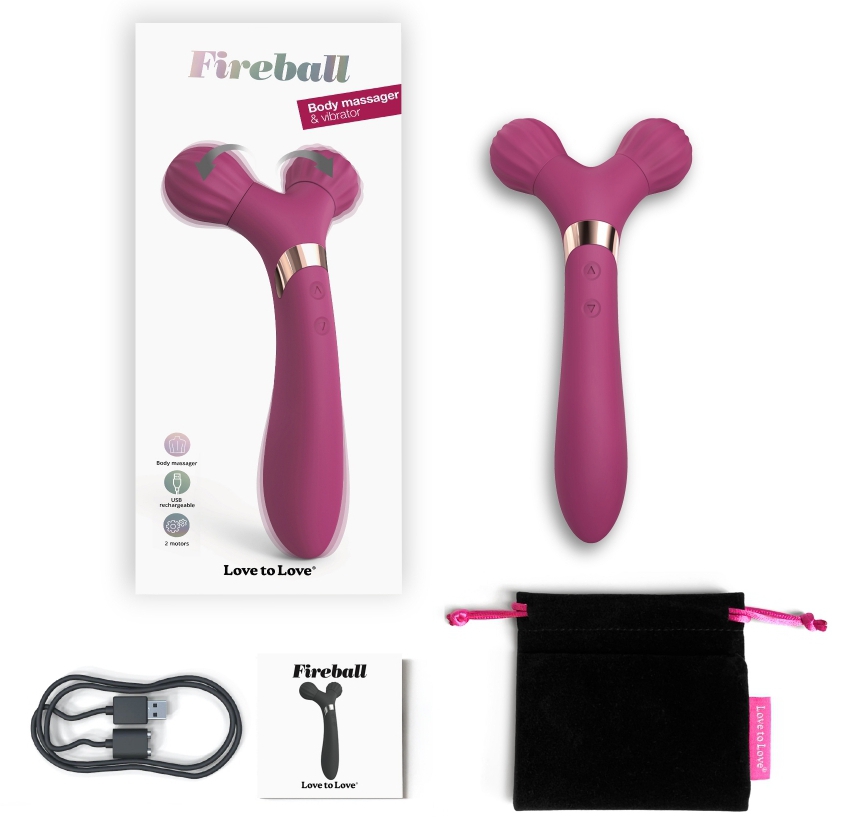Stimulateur Double Fonction Fireball Love To Love Rose – Image 2
