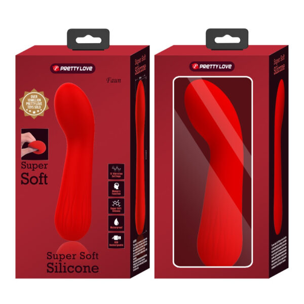 Stimulateur Prostatique Vibrant Faun 14 x 3.4cm Rouge – Image 2