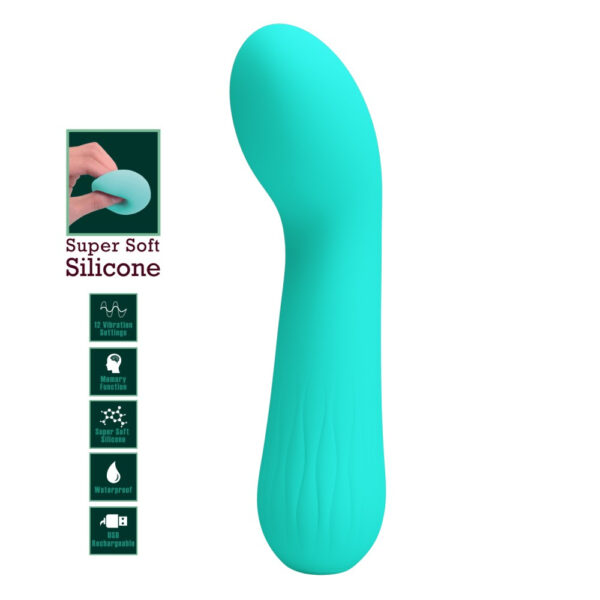 Stimulateur Prostatique Vibrant Faun 14 x 3.4cm Turquoise – Image 5