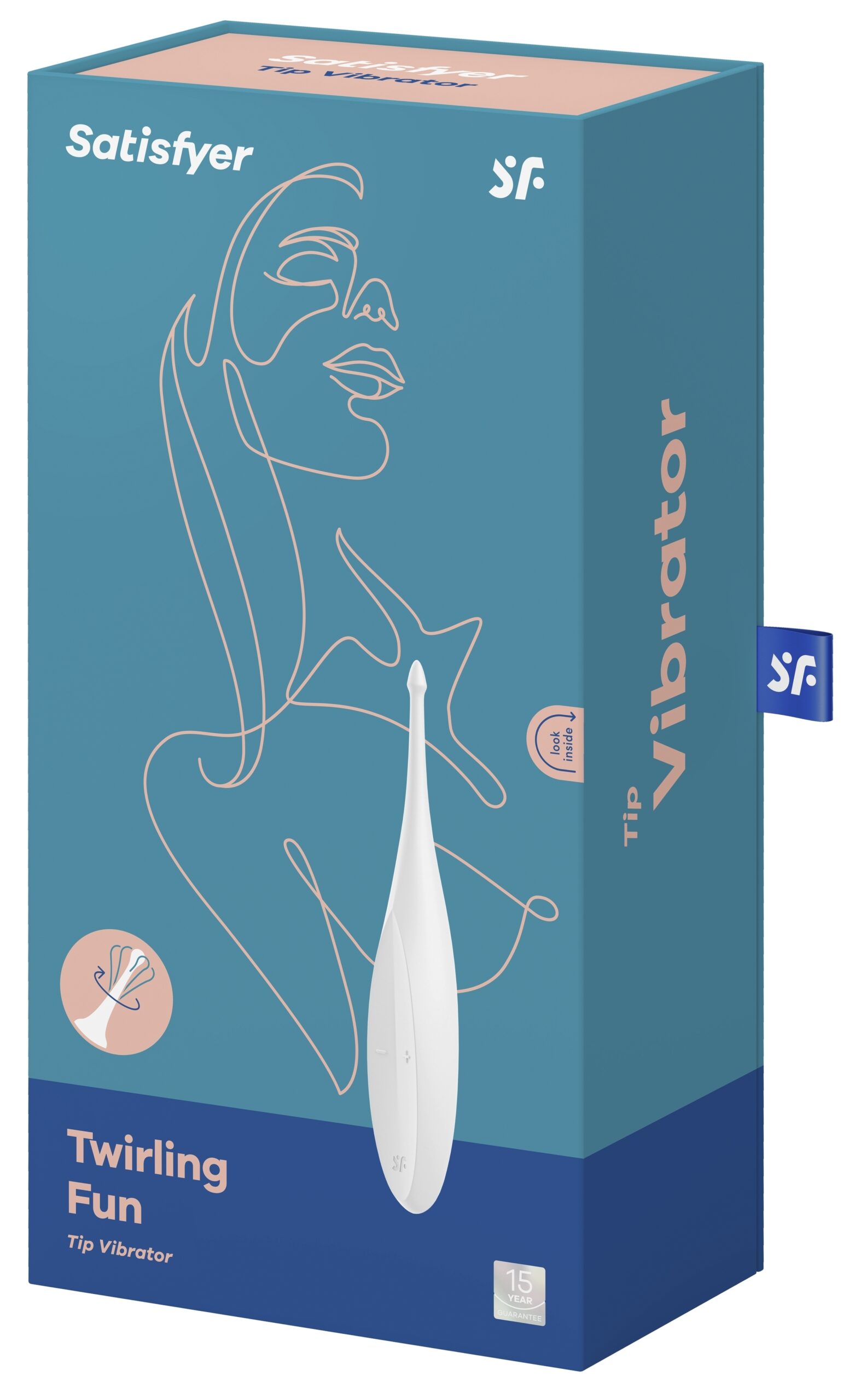 Stimulateur Twirling Fun Satisfyer 17cm Blanc – Image 2